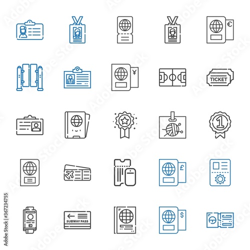 pass icons set