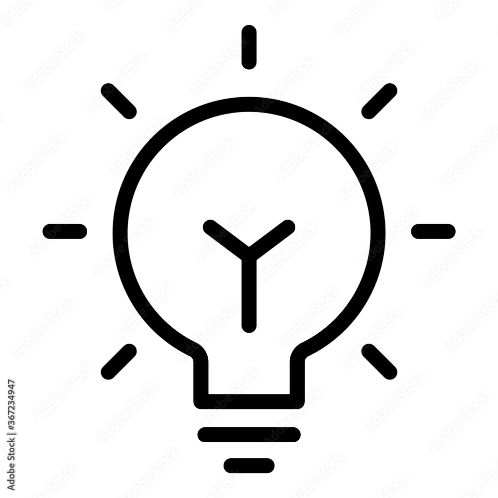 Lightbulb Innovation Idea Flat Icon Isolated On White Background Lightbulb Innovation Idea Flat Icon Isolated On White Background
