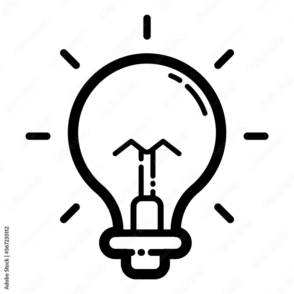 Lightbulb Innovation Flat Icon Isolated On White Background Lightbulb Innovation Flat Icon Isolated On White Background