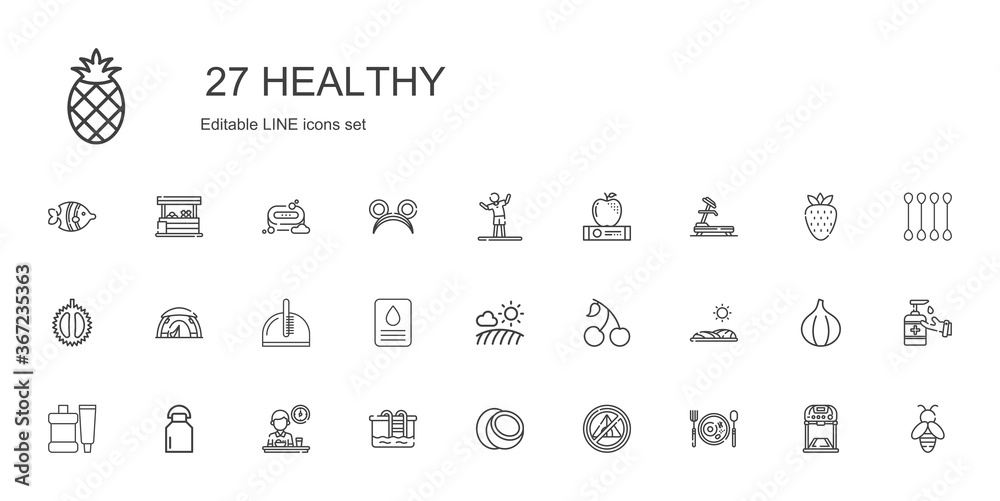 healthy icons set