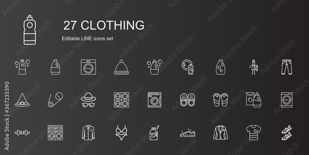 clothing icons set clothing icons set