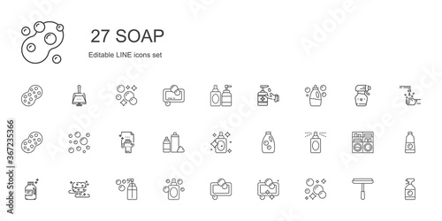 soap icons set