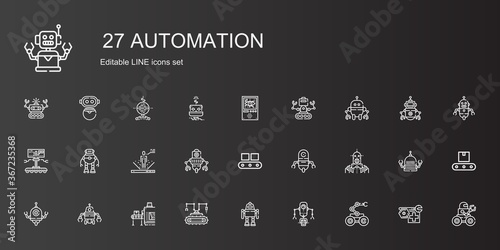 automation icons set
