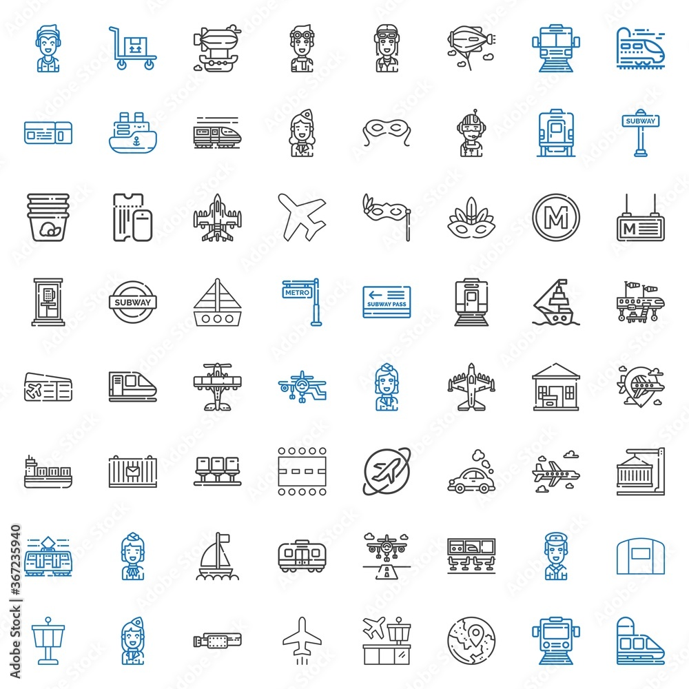 airplane icons set airplane icons set