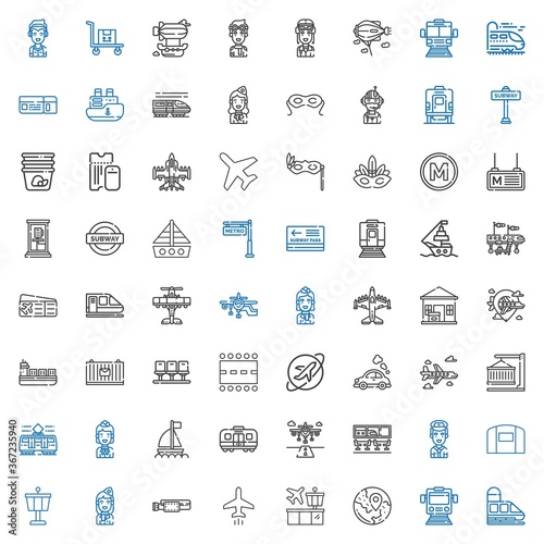 airplane icons set