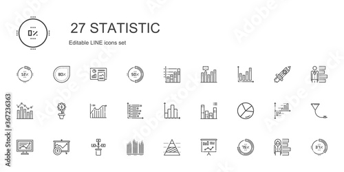 statistic icons set