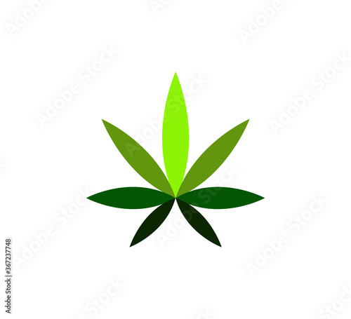 Marijuana icon vector flat style illustration