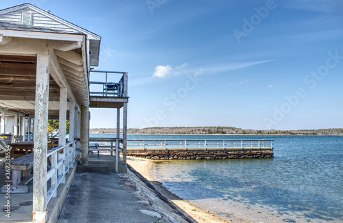beach hut on a sunny day