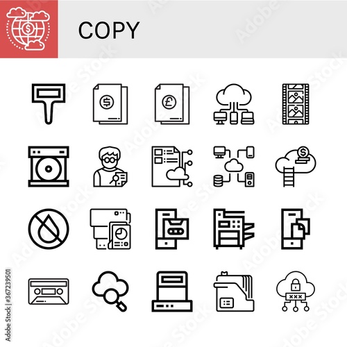 copy icon set