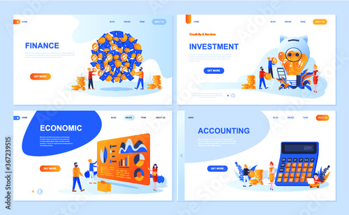illustration, website, web, template, vector, page, flat, landing, banner, concept, background