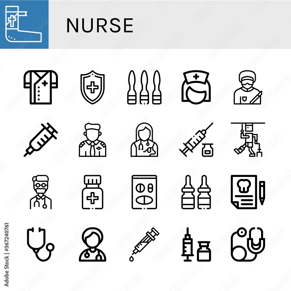nurse icon set nurse icon set