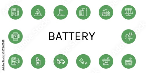 battery icon set