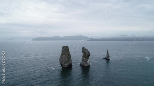 Aerial view of beautiful Avacha bay