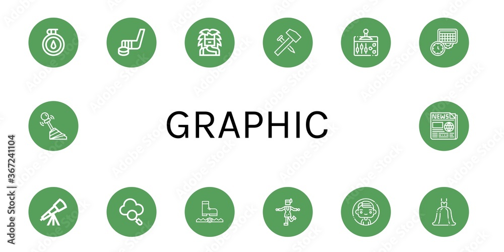 Set of graphic icons Set of graphic icons