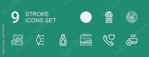 Editable 9 stroke icons for web and mobile