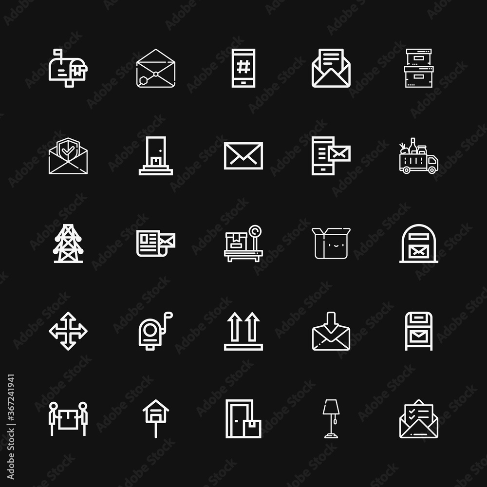 Editable 25 post icons for web and mobile