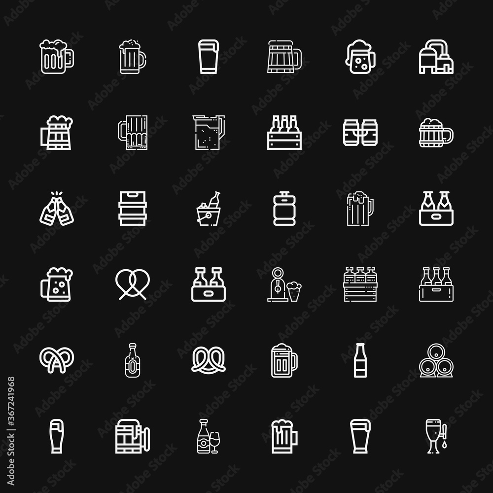 Editable 36 oktoberfest icons for web and mobile