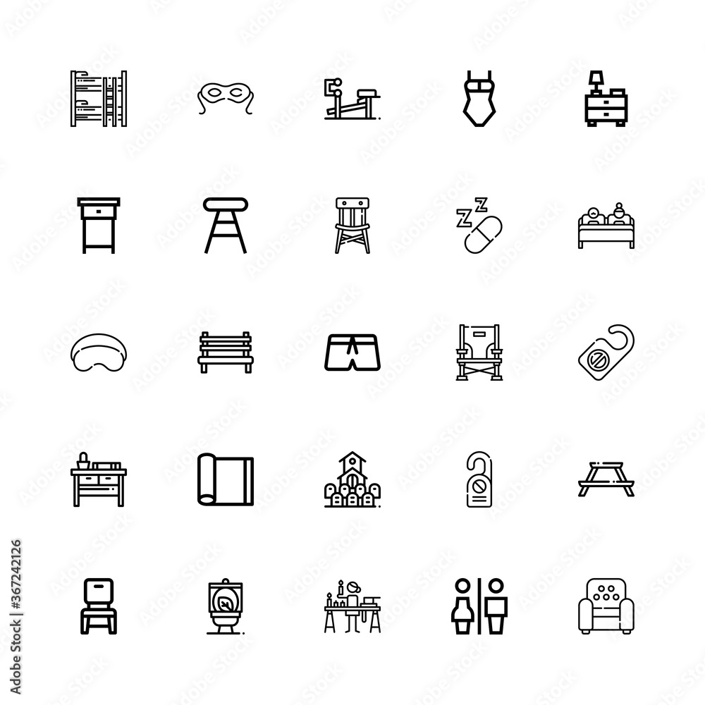 Editable 25 rest icons for web and mobile Editable 25 rest icons for web and mobile