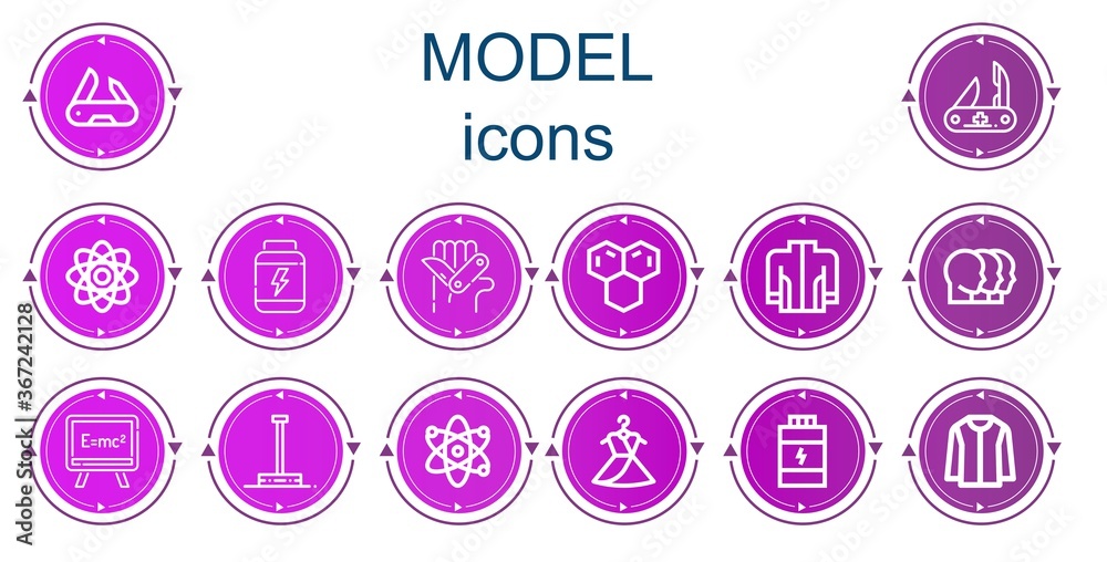 Editable 14 model icons for web and mobile Editable 14 model icons for web and mobile