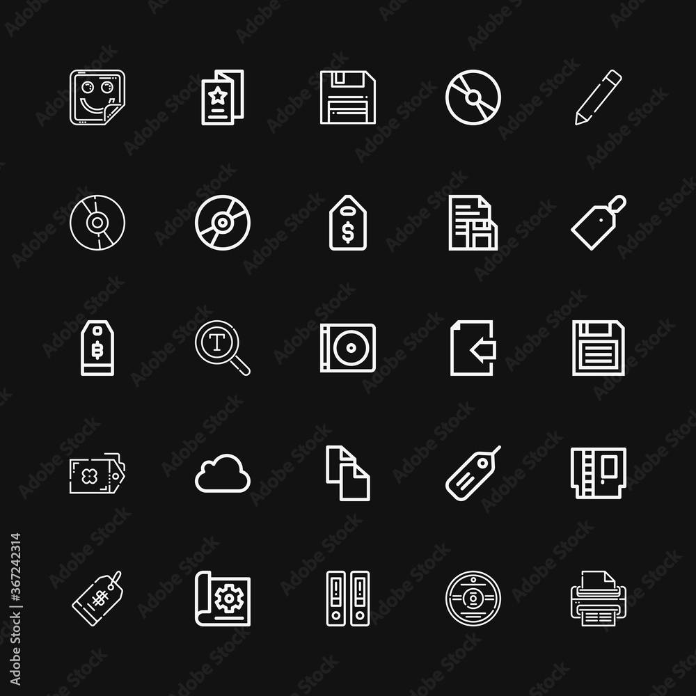 Editable 25 copy icons for web and mobile