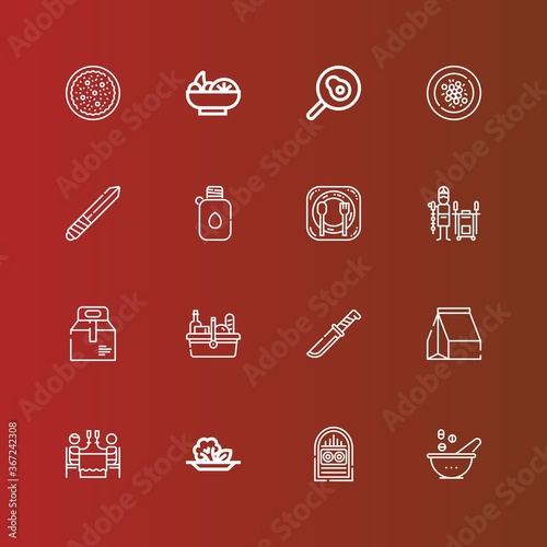 Editable 16 plate icons for web and mobile