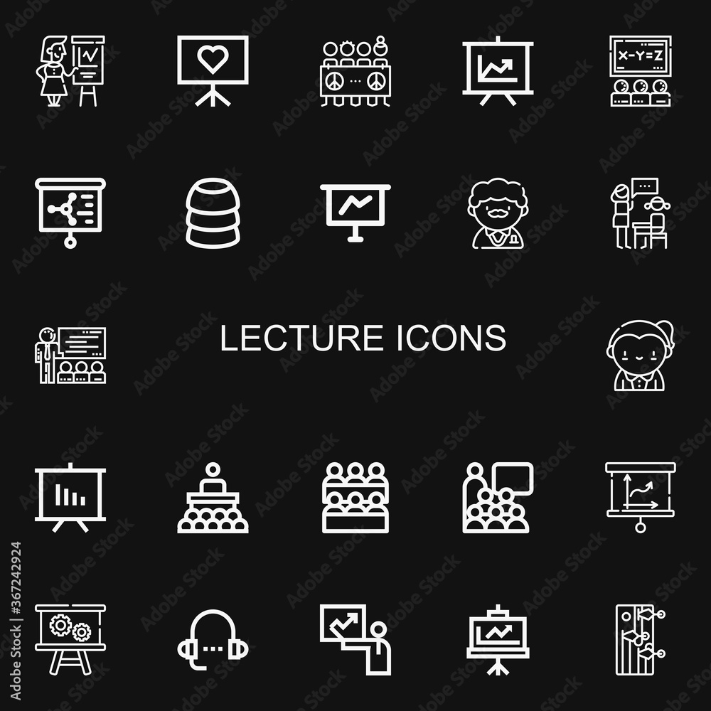 Editable 22 lecture icons for web and mobile Editable 22 lecture icons for web and mobile