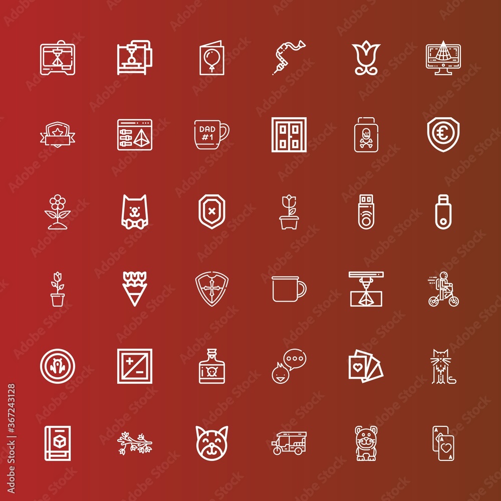 Editable 36 minimal icons for web and mobile Editable 36 minimal icons for web and mobile