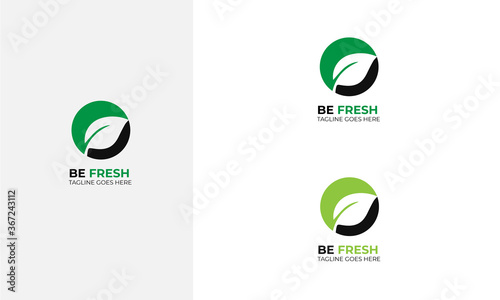 Nature leaf logo design , Eco logo for Company , fresh nature leaf logo Design  photo