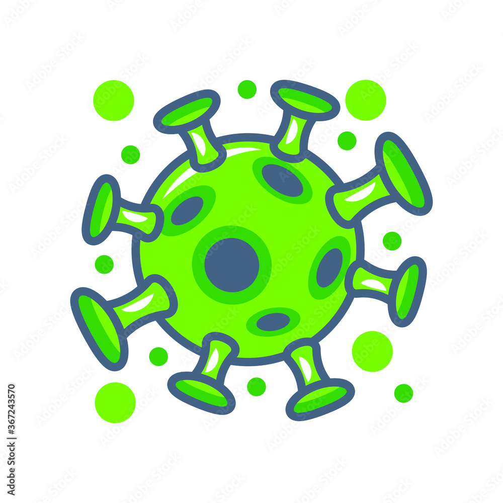 isolated virus icon spreading contamination isolated virus icon spreading contamination