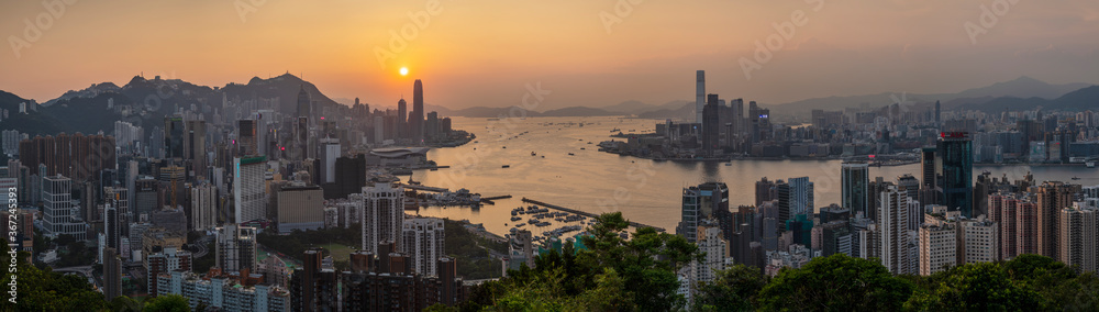 Hong Kong Victoria Harbour at Sunset Hong Kong Victoria Harbour at Sunset
