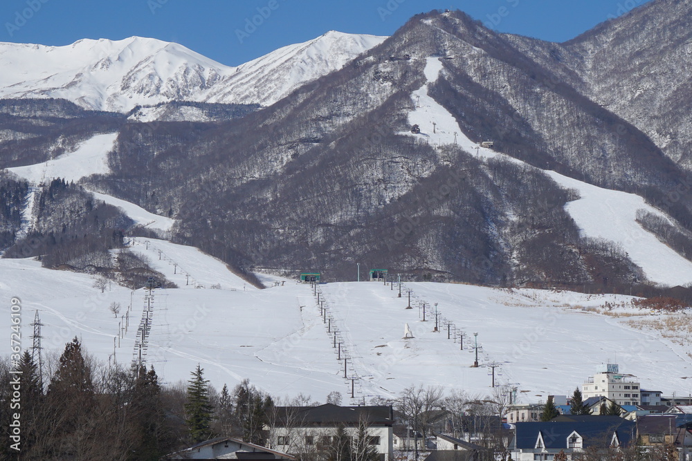 ski resort in winter