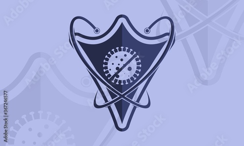 Virus Protection Logo with Strong Metabolism