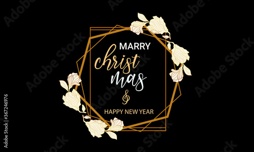 vector illustration of an abstract background  with floral for marry Christmas and happy new year