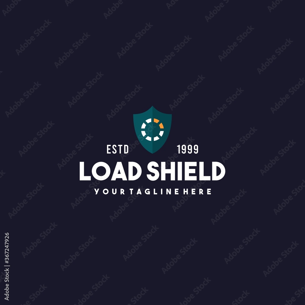 Creative load shield logo design