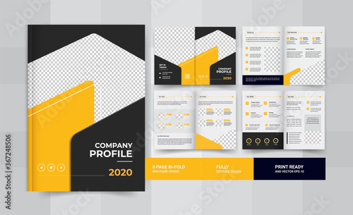 8 Pages corporate business brochure use multi-purpose design	
