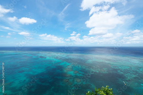 Okinawa Japan-July   2020  View from triangulation station in Irabu island  Okinawa 