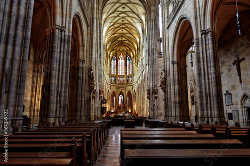 St. Vitus Cathedral. Cityscape of Praha  Czech. 