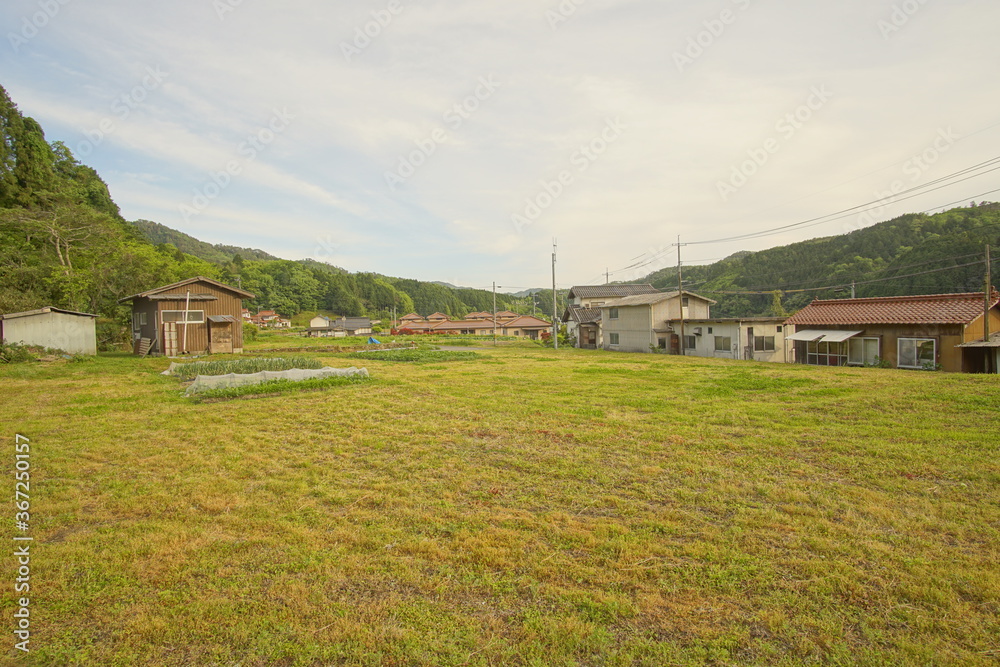 typical village view in countryside of Japan