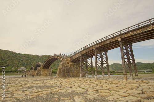 wooden bridge over the river