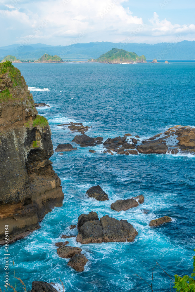 Papuma Beach - Jember is the best coastal tourism in East Java, Indonesia