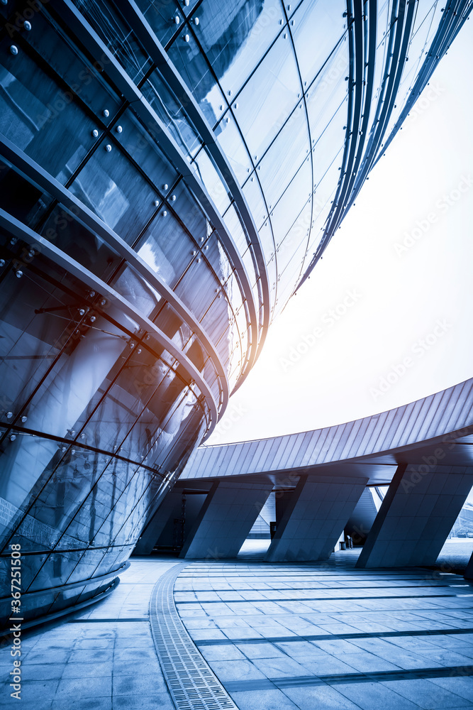 Obraz premium Personal Perspective of Contemporary Architectural Office City Landscape