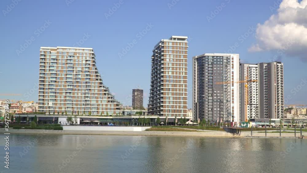 Belgrade waterfront and river Sava, Belgrade, Serbia Belgrade waterfront and river Sava, Belgrade, Serbia