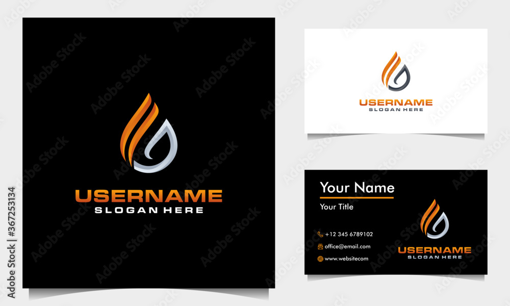 Fototapeta premium Abstract Fire Flame logo Design template