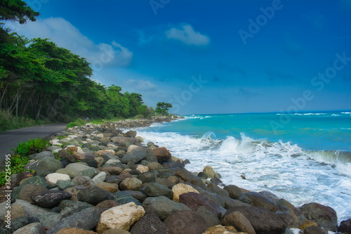 tropical beach in Jamaica 