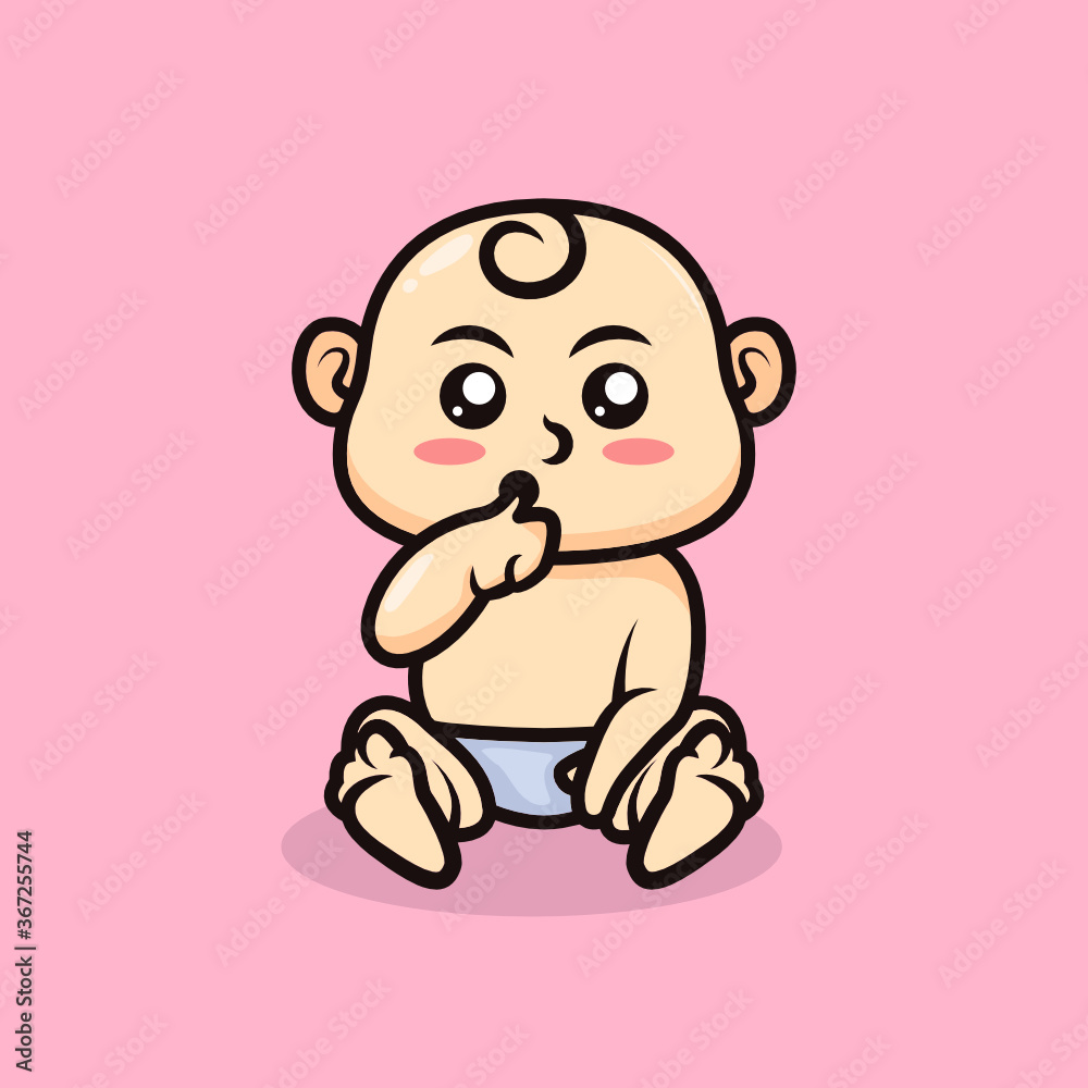 Cute newborn baby design illustration Cute newborn baby design illustration