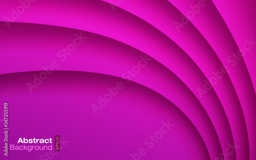 Pink bright color wavy background. Business card modern pattern. Paper curve violet shadow texture. Contemporary presentation. Vector material design Illustration .