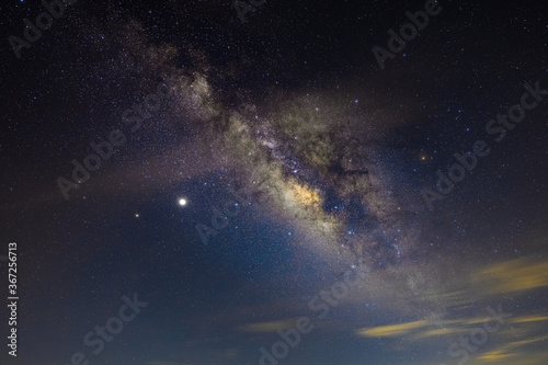 Milky way at night.