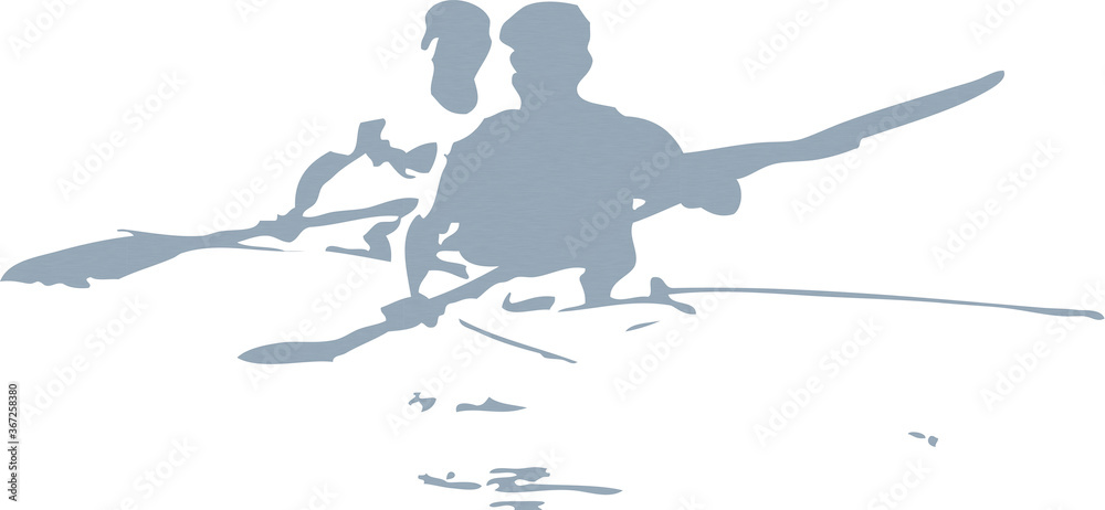 custom made wallpaper toronto digitalIllustration of two men in a boat