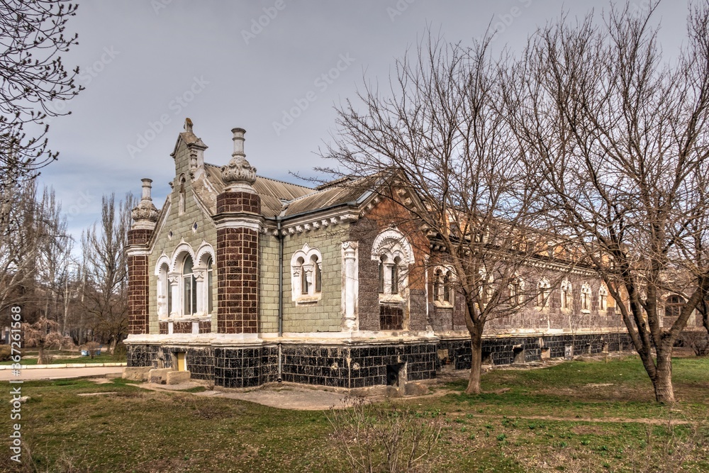 Old historical abandoned sanatorium Kuyalnik in Odessa, Ukraine