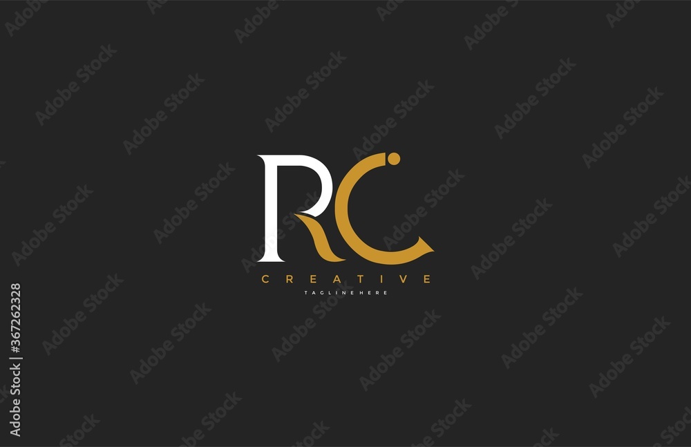 Elegant RC Letter Linked Monogram Logo Design Elegant RC Letter Linked Monogram Logo Design
